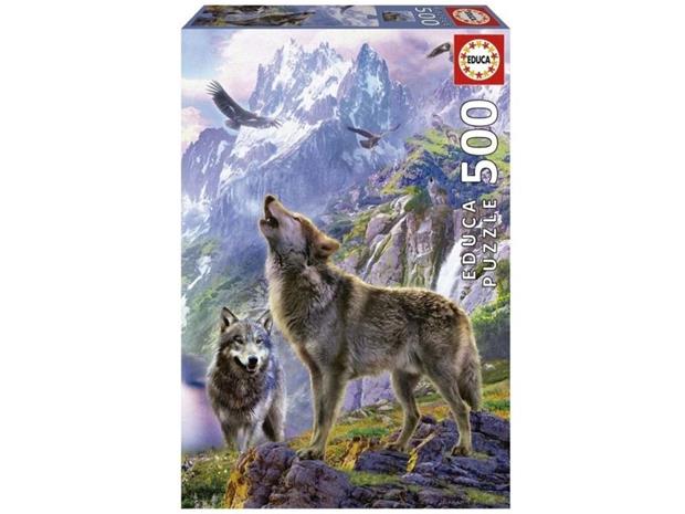 Educa Wolves in the Rocks 500p palapeli