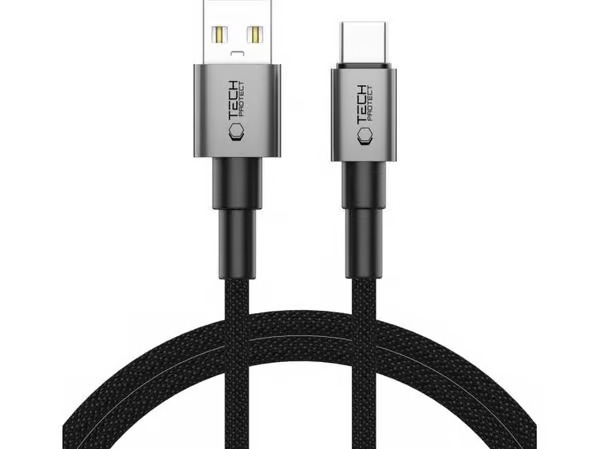 Tech-Protect UltraBoost DNA USB-A / USB-C 15W/3A 100 cm Cable - Grey