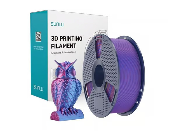 Sunlu PLA+ Silk kaksivärinen filamentti (punainen ja sininen) – kuva 3/5