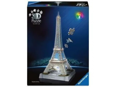 Ravensburger Eiffel Tower Light Up 3D Puzzle , 216pc 3D Palapeli – kuva 6/8
