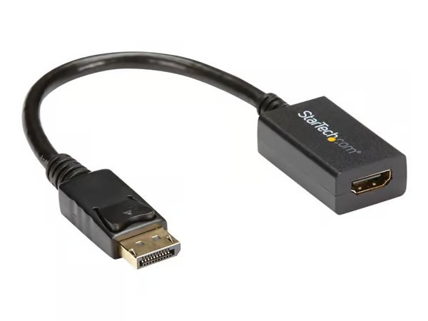 Startech DisplayPort â€“ HDMI 1.2 -kaapeli, 0,21 m, Musta