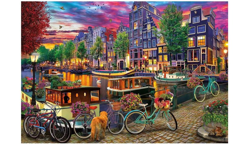 Educa Biking In Amsterdam 6000p palapeli