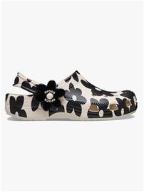 Crocs Classic Pop Petals Tossut, Summit White/Black, 29-30