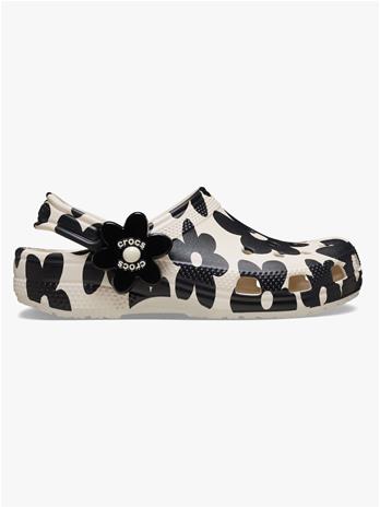Crocs Classic Pop Petals Tossut, Summit White/Black, 29-30