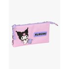 Hello Kitty Kuromi Kolmilokeroinen Penaali, Violetti/Pinkki