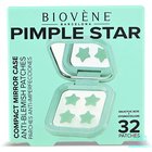 Biovène PIMPLE STAR PATCHES & MIRROR CASE Green Pimple Patches - Anti-Blemish Stars in portable mirror case, 32 patches 4 g