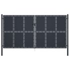 vidaXL Puutarhan portti teräs 400x200 cm antrasiitti