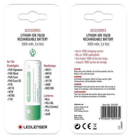Ledlenser Li-ion 18650 3.6 V 3000 mAh