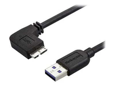 StarTech.com Slim Micro USB 3.0 Cable - M/M - Left-Angle Micro-USB - 1m (3ft)