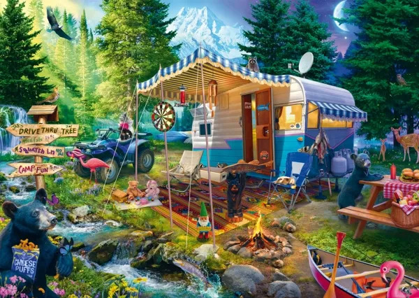 Palapeli Caravanning in the mountains 1000 palaa Schmidt