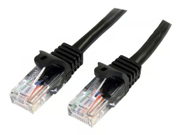 StarTech.com Cat5e Patch Cable with Snagless RJ45 Connectors - 3m, Black
