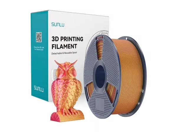 Sunlu PLA+ Silk kaksivärinen filamentti (punainen ja kultainen)