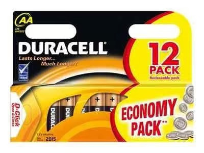 Duracell AA LR06 -paristot, 12 kpl