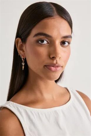 BOW19 - Kulta - Heart Drop Earring