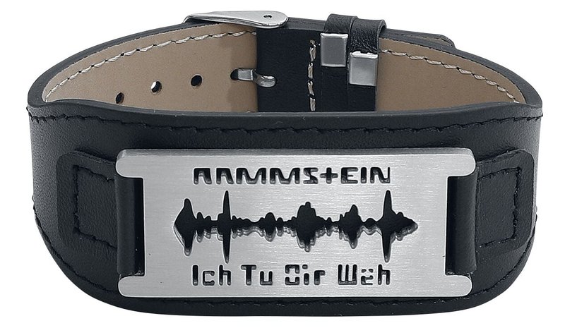 Rammstein - ""Razor Blade ""Ich Tu Dir Weh"""" - Nahkaranneke - Miehet - Musta