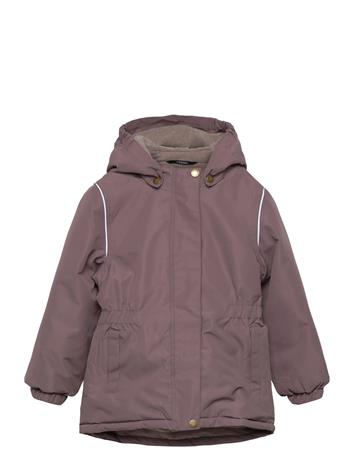 mikk-line Winter Jacket Waist Solid Outerwear Jackets & Coats Winter Jackets Pink Mikk-line