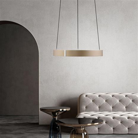 PURE LED-ripustusvalaisin E-Clipse pronssinvärinen Ø 50 cm metalli CCT