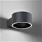 PURE LED-seinävalaisin Clipse, harmaa, alumiini, Ø 15 cm – kuva 3