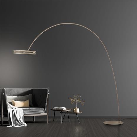 PURE LED-lattiavalo Loop-Bow, pronssinvärinen, ulkonema 290 cm