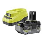 Ryobi ONE+ RC18120A-140X (5133006911) 18V 4,0Ah, työkaluakku ja laturi