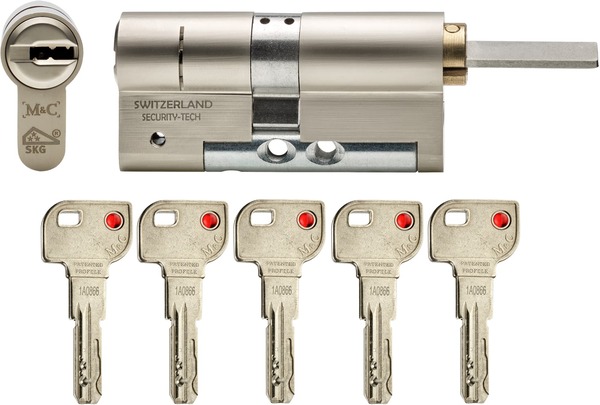 Danalock M&C adjustable cylinders SKG 30mm