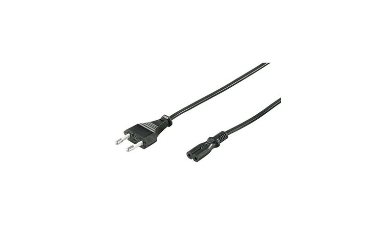 Pro Virtajohto C7 (2 pins) - Musta - 1.8 m - Suora