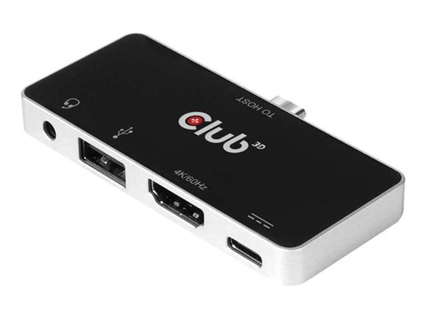 CLUB3D USB Type C 4-in-1 Hub to HDMI™ 4K60Hz USB Type C PD / USB Type A / Audio jack
