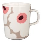 Marimekko - Oiva / Unikko Muki 25 cl Valkoinen/Beige/Pinkki/Viininpunainen