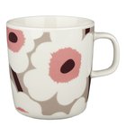 Marimekko - Oiva / Unikko Muki 40 cl Valkoinen/Beige/Pinkki/Viininpunainen