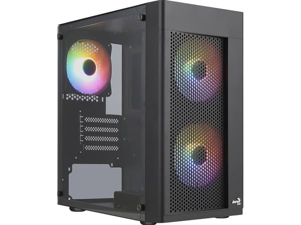 Aerocool HEXFORMBKV2 Micro ATX PC Case 3 Fans FRGB Black