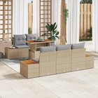 vidaXL Puutarhasohva Setti 6 kpl Beige ja harmaa