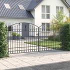 vidaXL Aitausportti ASSEN 401 x 224,5 cm Teräs Harmaa Lukittava