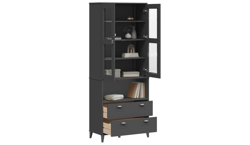 vidaXL Kaappi VIKEN antrasiitti harmaa 80x40x200 cm täysi mänty – kuva 1/1