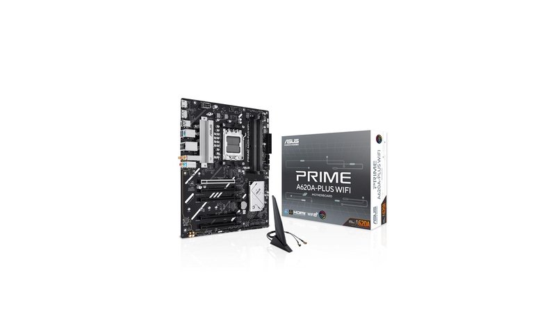 ASUS PRIME A620A-PLUS WIFI Emolevy - AMD A620A - AMD AM5 socket - DDR5 RAM - ATX