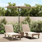vidaXL Aurinkovarjo alumiinitolpalla 180x110 cm taupe