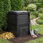 vidaXL Puutarhakompostori Musta 59,5 x 60 x 81,5 cm 280 l 100% PP