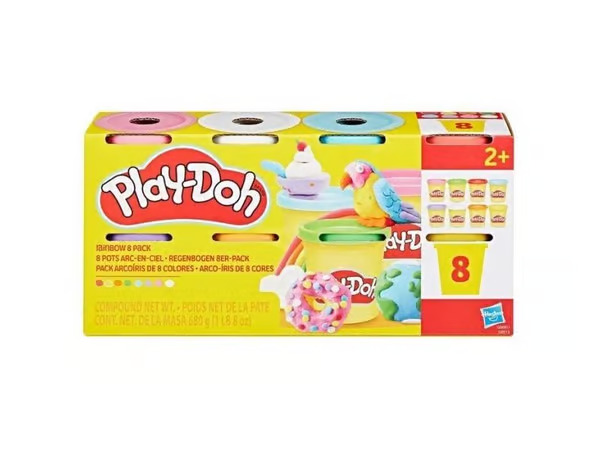 Play-Doh Vibrant 8 Pack Solid 680G