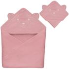 Lasten musliininen hupullinen pyyhe Lionelo Muslin Hooded Towel Grey Sky