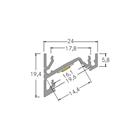 BRUMBERG One LED pintaan asennettava kulmaprofiili, alumiini, 1 metri, 1