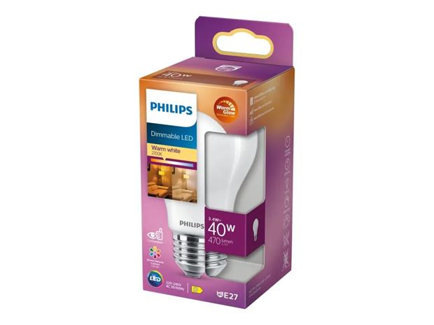 Philips LED E27 Normal 40W Frost Dimba