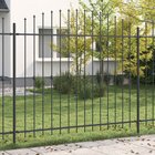 vidaXL Piikkikaide Asten Musta 200 x 200 cm Jauhemaalattu Teräs