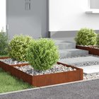 vidaXL Nurmireunus 4 pcs 60 x 60 x 20 cm Teräs Ruosteinen
