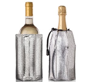 Vacu vin Active viini- ja samppanjajäähdytin 2 kpl, hopea