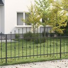 vidaXL Piikkikaide Asten Musta 200 x 130 cm Jauhemaalattu Teräs