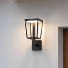 Lucande LED-ulkoseinävalaisin Lynx, 35,5 cm, musta, IP44