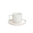 Kuppi aluslautasella Homla FAMELIO White 200 ml
