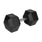 Kumipäällysteinen valurautainen Hex-käsipaino, 35 kg