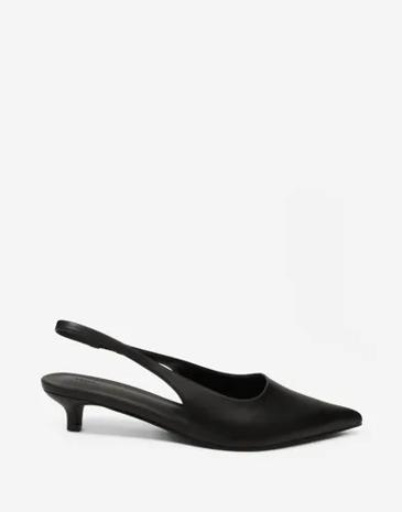 Nelly - Musta - Low Kitten Heel Slingback – kuva 3/3