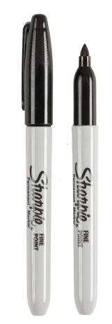 Tussikynä Sharpie Fine Musta 2 kpl