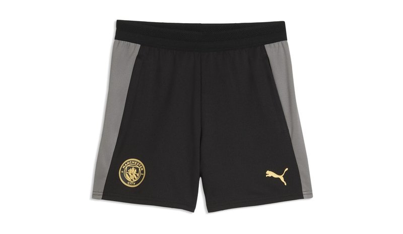 MCFC Training Short w/pocket Jr PUMA Black-Cast Iron